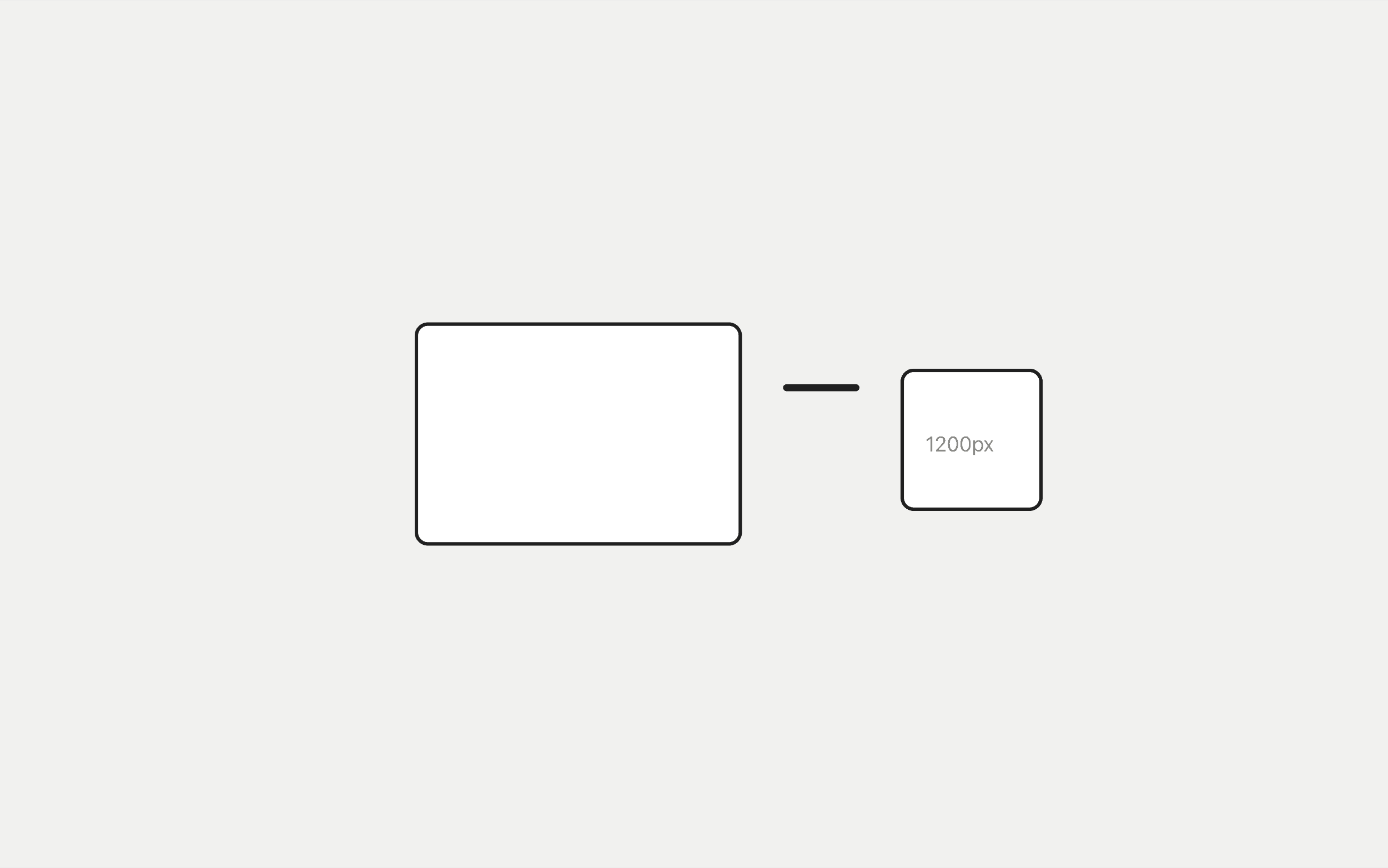 Minimal illustration of an image resized to new dimensions